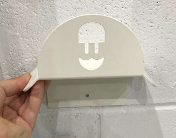 Wallbox cable holder in white